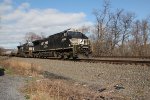 NS 4668 and 4483 take train 36G down the siding